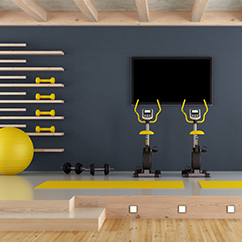 Inspiration blue-room-with-gym-equipment