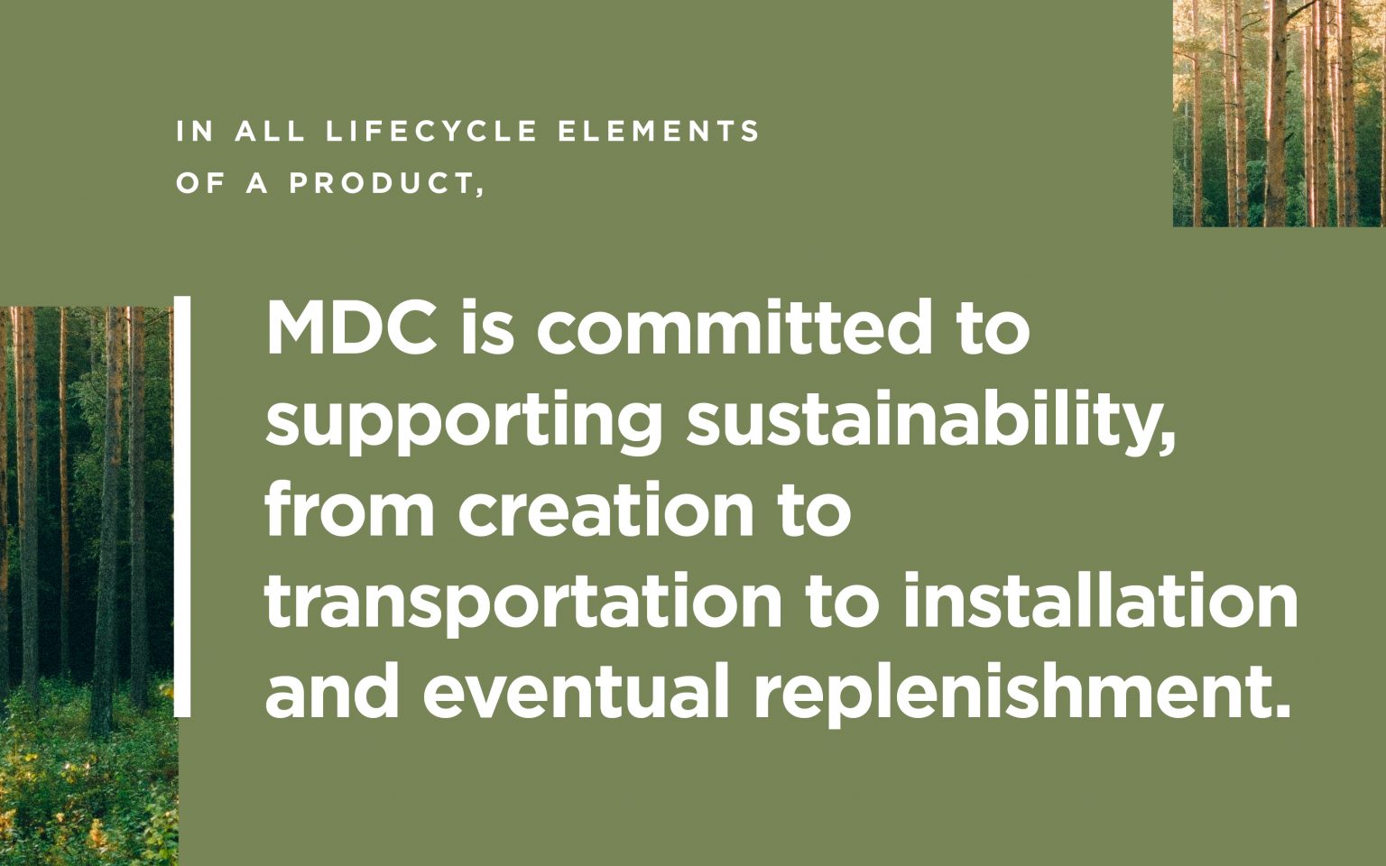 Our Commitment to Carbon Neutrality - MDC Wall